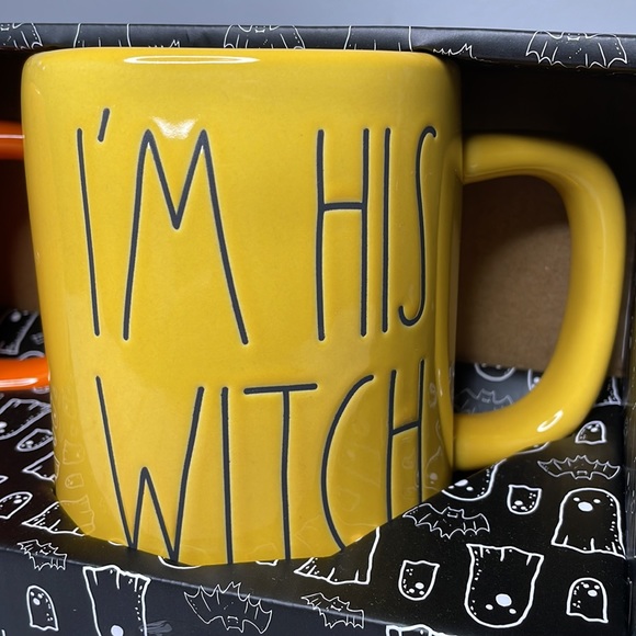 Rae Dunn IM HER BOO & IM HIS WITCH Halloween Mug Set - Picture 3 of 5